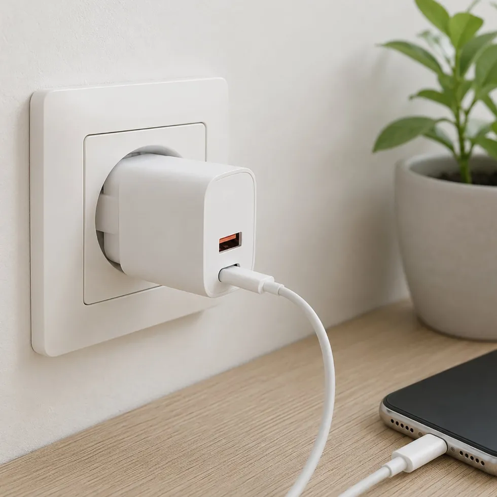 Adattatore Ricarica Rapida USB-C + USB-A 30 Watt
