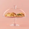 Alzata in vetro Porta Dessert con campana Linea Patisserie