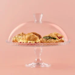 Alzata in vetro Porta Dessert con campana Linea Patisserie