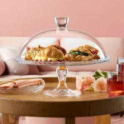 Alzata in vetro Porta Dessert con campana Linea Patisserie