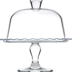 Alzata in vetro Porta Dessert con campana Linea Patisserie diametro 26 cm