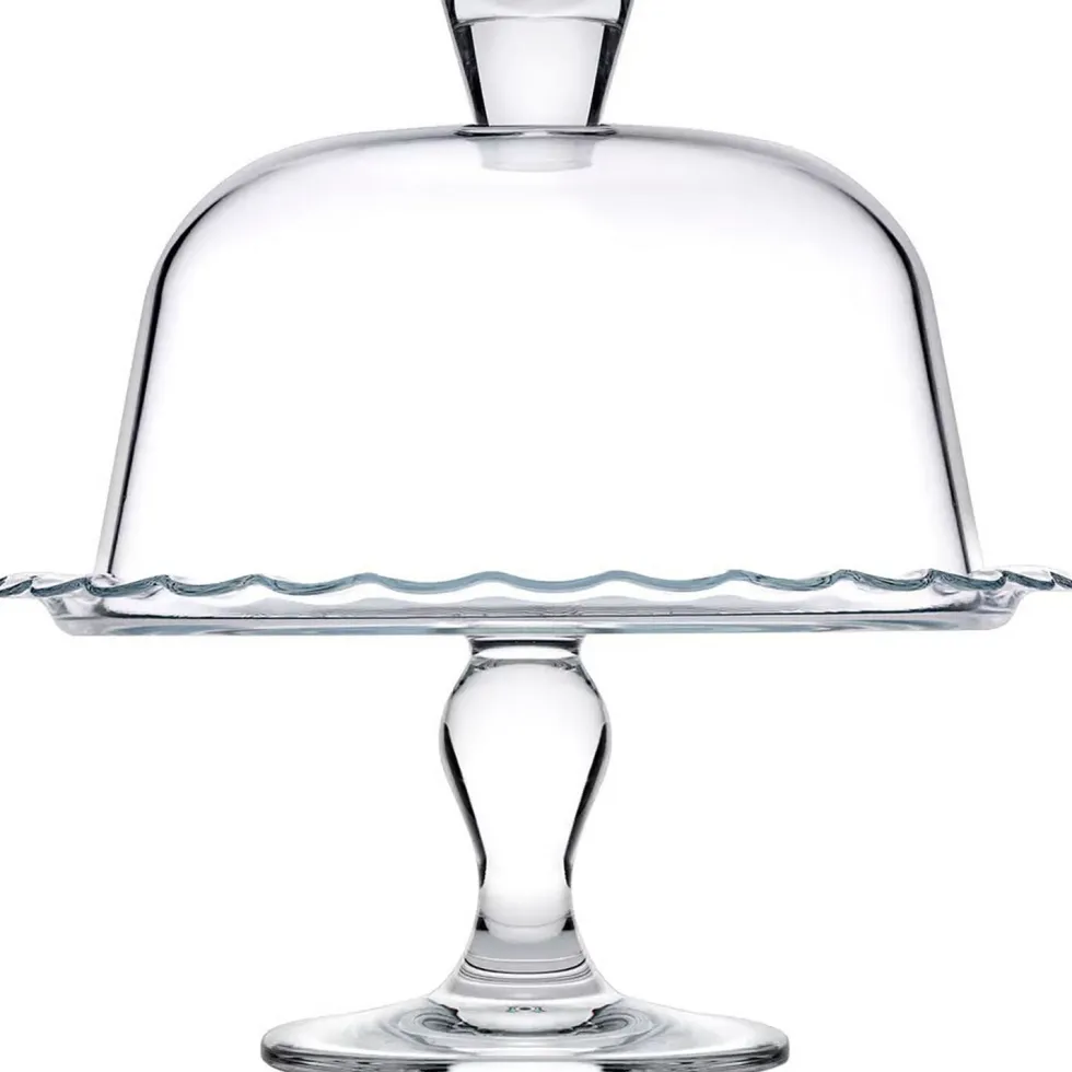 Alzata in vetro Porta Dessert con campana Linea Patisserie diametro 26 cm