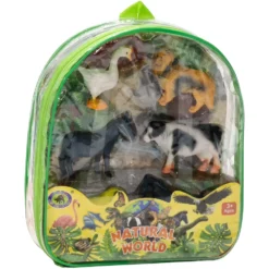 Animals Bags Set 14 Pezzi – Animali Fattoria, Dinosauri, Insetti e Natura