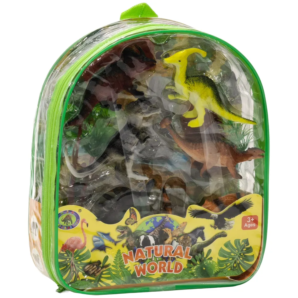 Animals Bags Set 14 Pezzi – Animali Fattoria, Dinosauri, Insetti e Natura