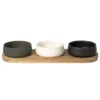 Antipastiera con 3 Ciotole Linea Acacia 30x10 cm