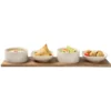 Antipastiera con 4 Ciotole Linea Acacia 50x13 cm
