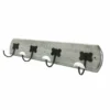 Appendiabiti in legno colore grigio 4 posti