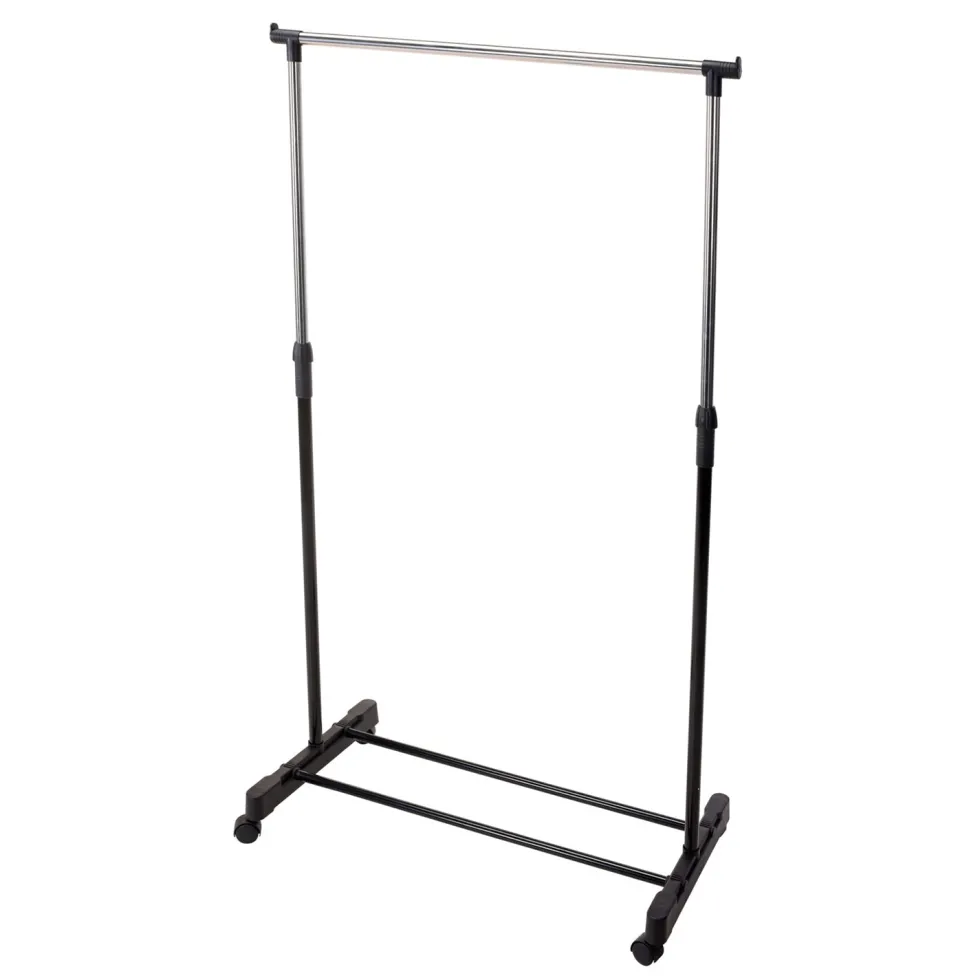Appendiabiti Stand Regolabile con Ruote in Acciaio