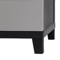 Armadio per raccolta differenziata Prime 3 Scomparti Antracite Scuro/Grigio Tortora h88x66x40 cm