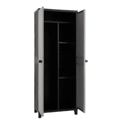 Armadio Portascope Prime Antracite Scuro/Grigio Tortora h172x66x40 cm