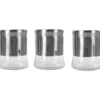 Barattoli in vetro e acciaio inox set da 3 pezzi