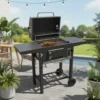 Barbecue a Carbone con Coperchio e Termometro Integrato