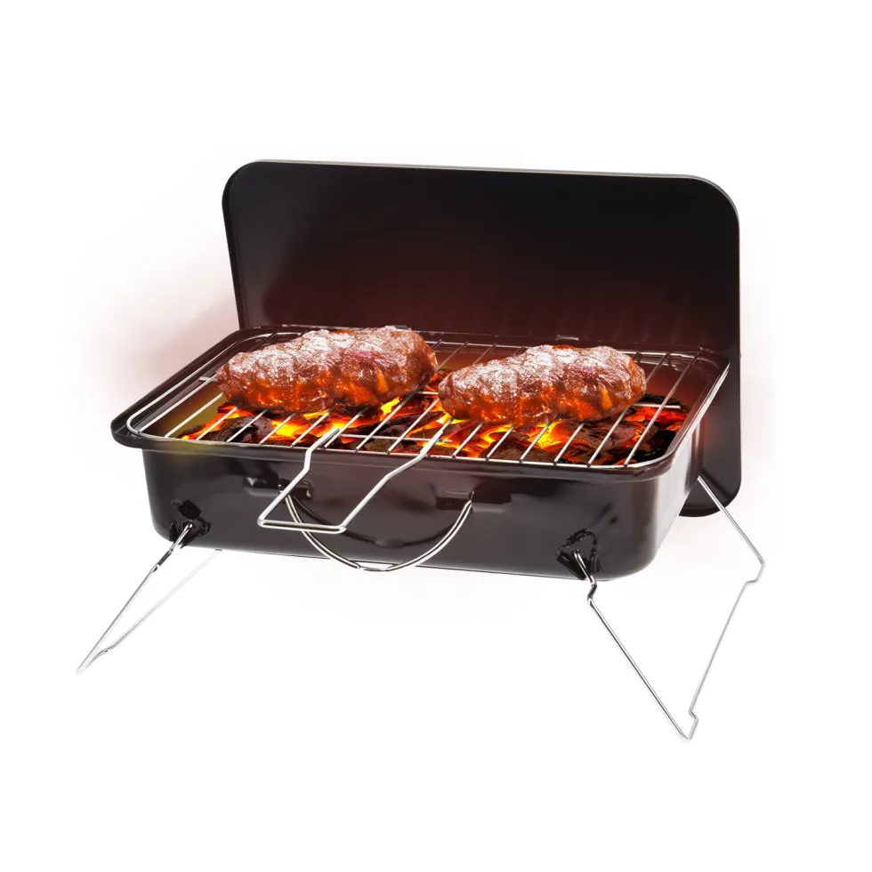 Barbecue Richiudibile Nero h17x40x27 cm