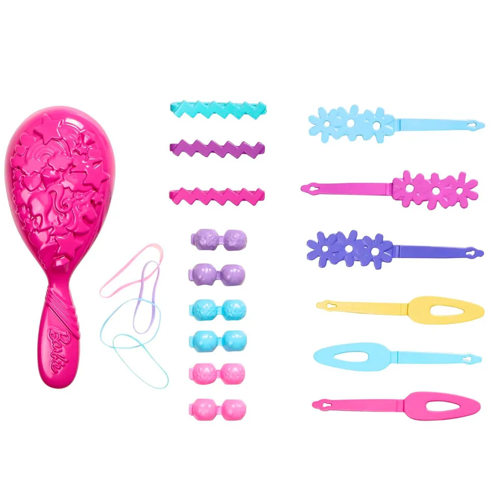 Barbie Testa Pettinabile con Capelli Biondi e 20 Accessori Colorati