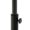 Base Ombrellone semicircolare a parete nera in polietilene e cemento 8 kg