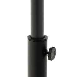 Base Ombrellone semicircolare a parete nera in polietilene e cemento 8 kg