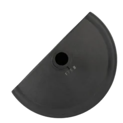 Base Ombrellone semicircolare a parete nera in polietilene e cemento 8 kg