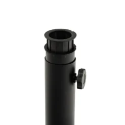 Base Ombrellone semicircolare a parete nera in polietilene e cemento 8 kg