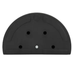 Base Ombrellone semicircolare a parete nera in polietilene e cemento 8 kg