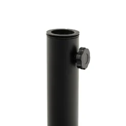 Base Ombrellone semicircolare a parete nera in polietilene e cemento 8 kg