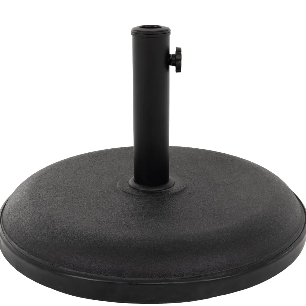 Base Ombrellone Tonda in cemento Nero 25kg diametro 50 cm