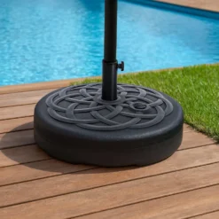 Base Ombrellone Tonda in polietilene Nero 28kg diametro 57 cm