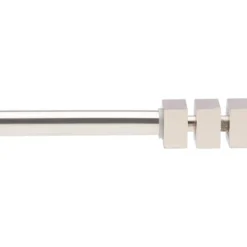 Bastone tenda acciaio satinato terminale Tubo Quadro Linea Oro