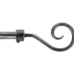 Bastone tenda nero silver terminale Pastorale Linea Oro