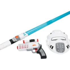 Battaglie Stellari Equipaggiamento Forze Spaziali con Pistola, Spada Luminosa e Maschera