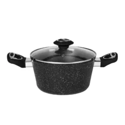 Batteria di Pentole 10 pezzi Effetto Pietra in Alluminio Pressofuso CookStone