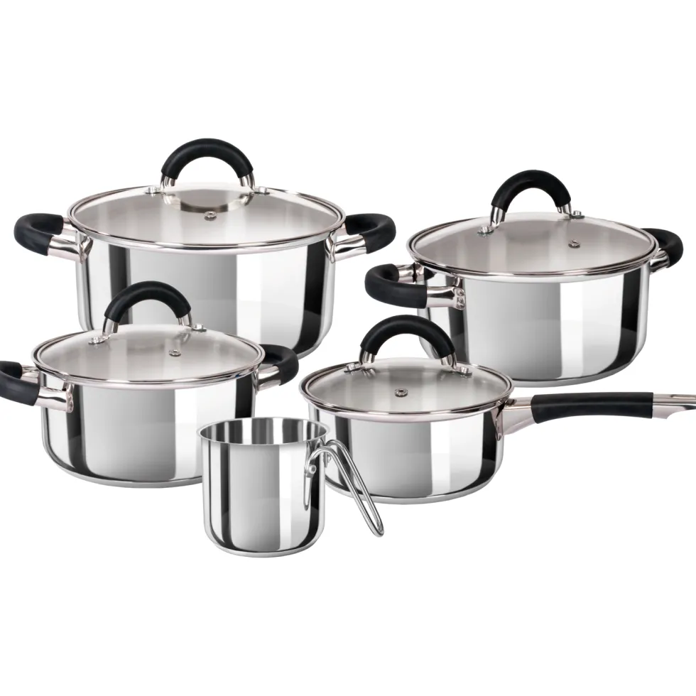 Batteria di pentole 9 pezzi Vanity in Acciaio Inox
