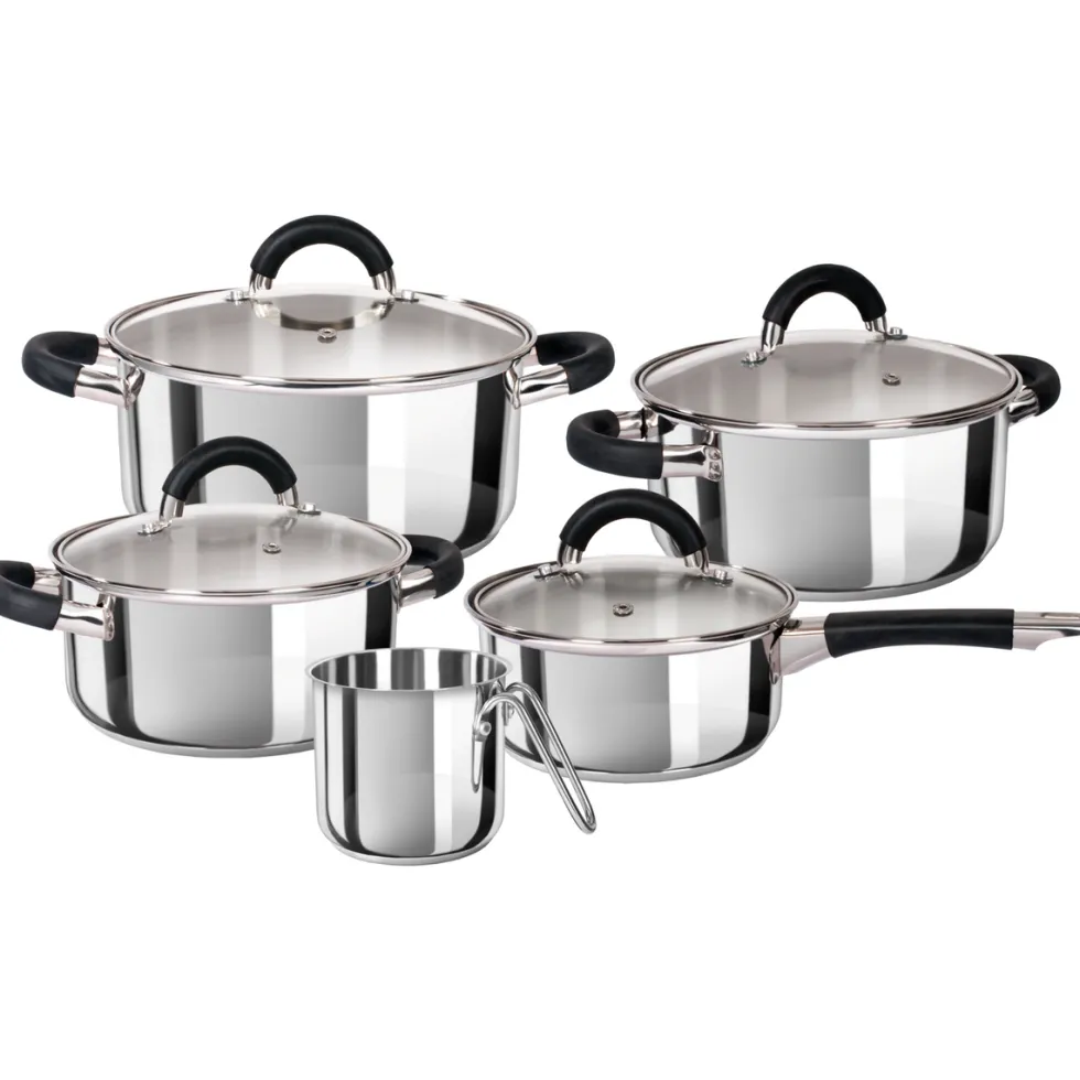 Batteria di pentole 9 pezzi Vanity in Acciaio Inox
