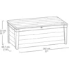 Baule da giardino marrone BrightWood 454L
