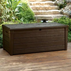 Baule da giardino marrone BrightWood 454L