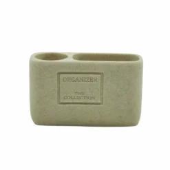Bicchiere porta spazzolini da bagno 2 posti colore sabbia