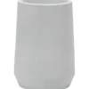 Bicchiere Porta Spazzolini Effetto Legno Bianco