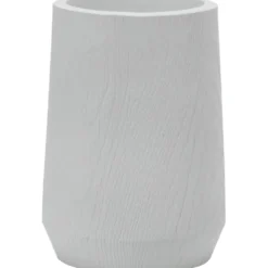 Bicchiere Porta Spazzolini Effetto Legno Bianco