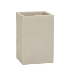 Bicchiere Porta Spazzolini Effetto Materico Beige