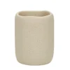 Bicchiere Porta Spazzolini Effetto Pietra Beige