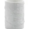 Bicchiere Porta Spazzolini Effetto Pietra Bianco