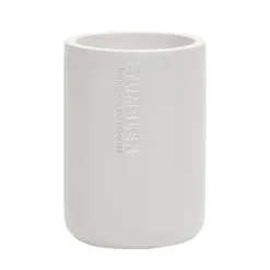 Bicchiere Porta Spazzolini in Poliresina Bianco