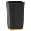 Bicchiere Porta Spazzolini in Polistirene Nero e Bamboo