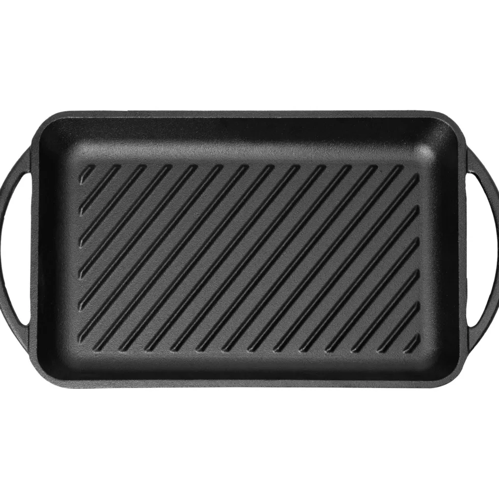 Bistecchiera rettangolare in ghisa con manici Linea Ghiselle 39x22 cm