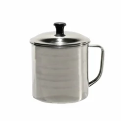 Bollilatte in acciaio inox con coperchio