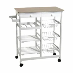 Carrello da cucina in legno Wonto