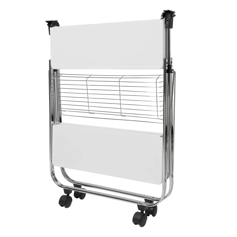 Carrello da Cucina Pieghevole Salvaspazio in metallo Bianco Karry&Go