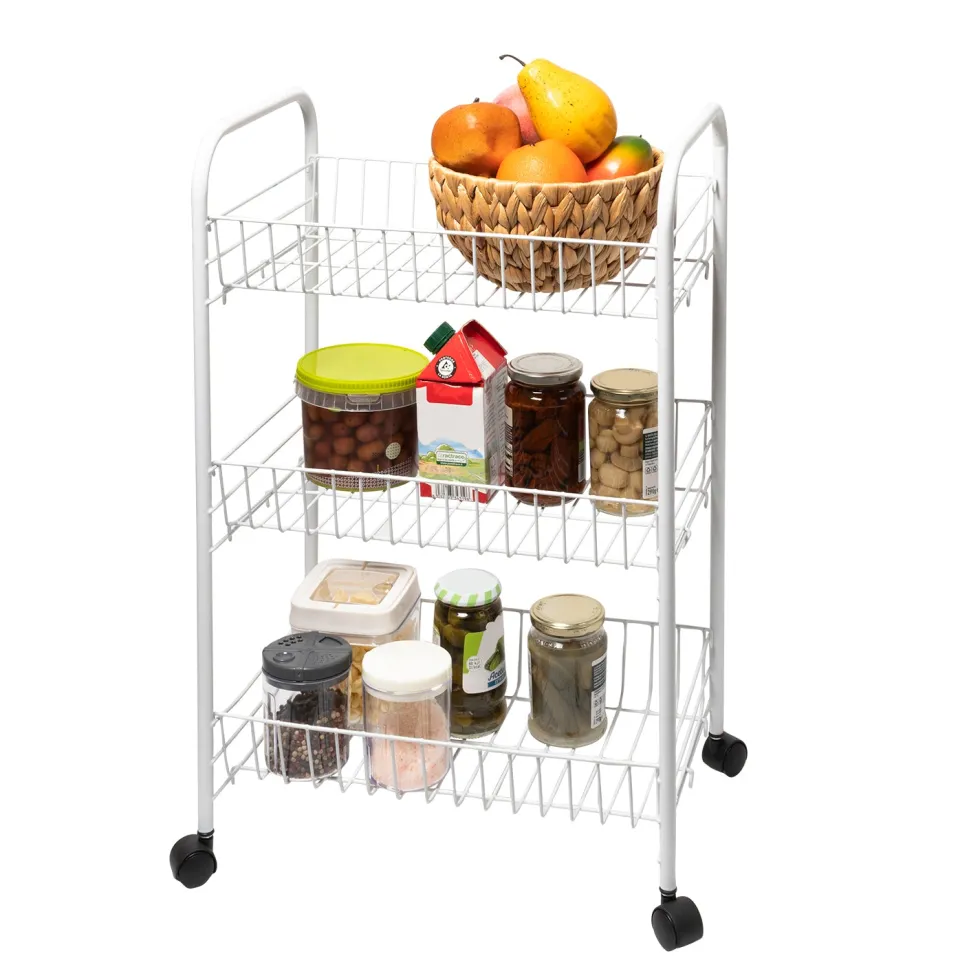 Carrello Multiuso 3 cestelli con ruote Helou