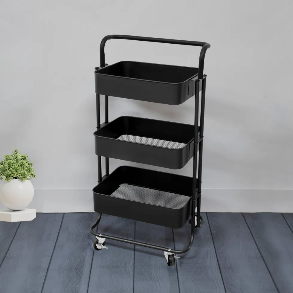 Carrello multiuso in metallo Nero Phaedrus Black