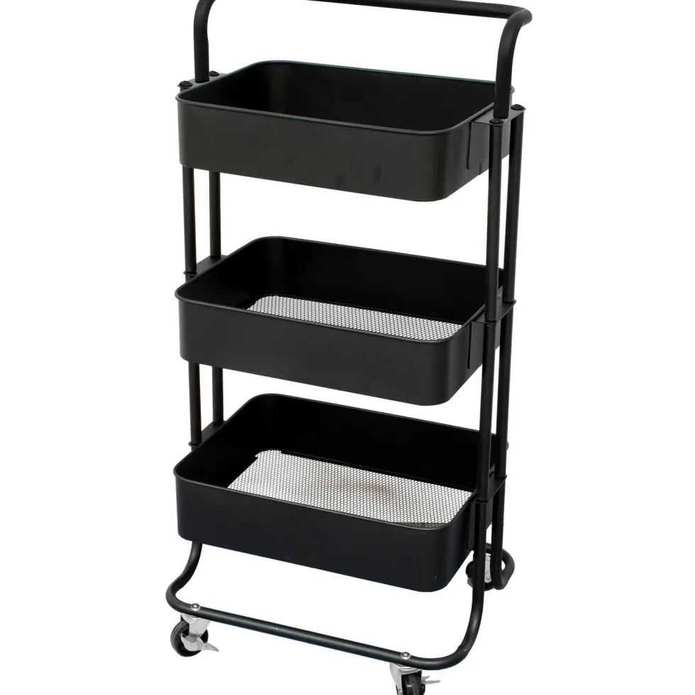 Carrello multiuso in metallo Nero Phaedrus Black