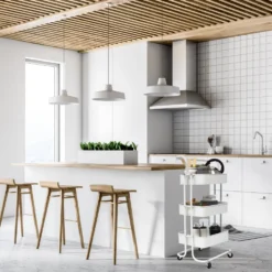 Carrello multiuso in metallo Bianco Phaedrus White